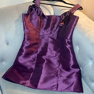 Dolls Kill Purple Satin Mini Dress